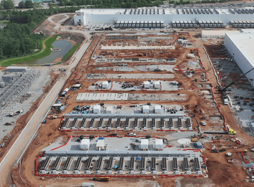 Aerial view of a large residential community development